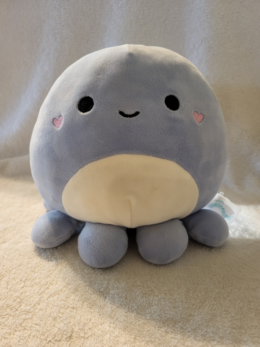 Squishmallows Blue Octopus Violet Heart Cheeks 8" Plush Stuffed Toy Animal 2021
